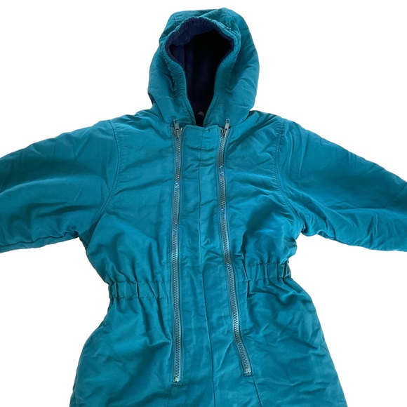 Vintage 90’s Lands’ End One Piece Snow Suit Hood Kid’s S (4T/4) Insulated - Picture 2 of 12